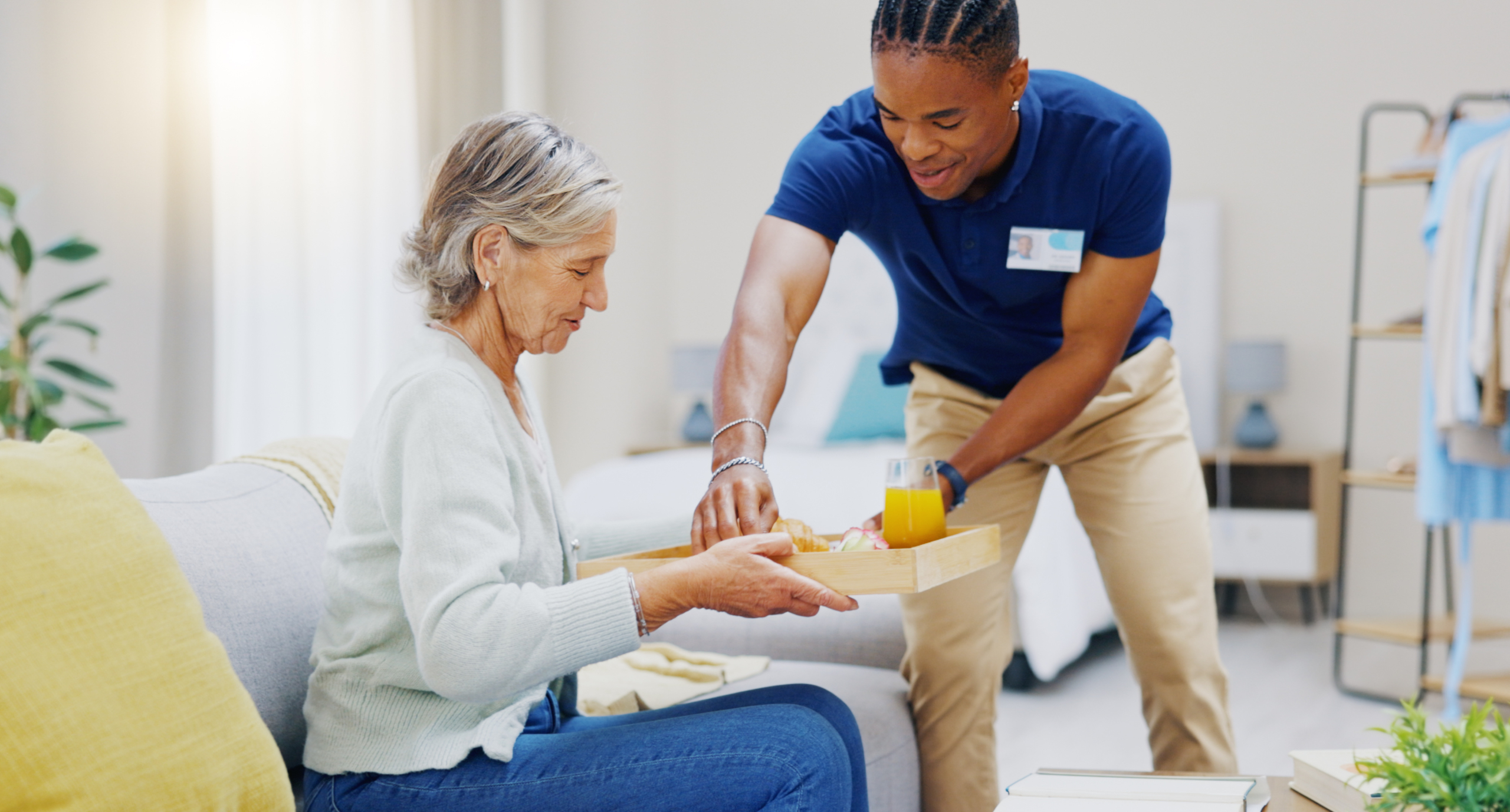 a man giving home help services near me