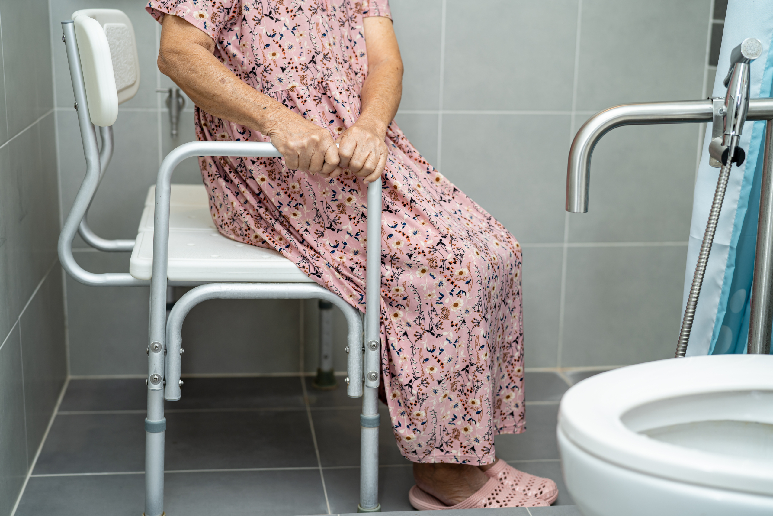 elderly bathing service near me in Blackburn carer supporting client at home