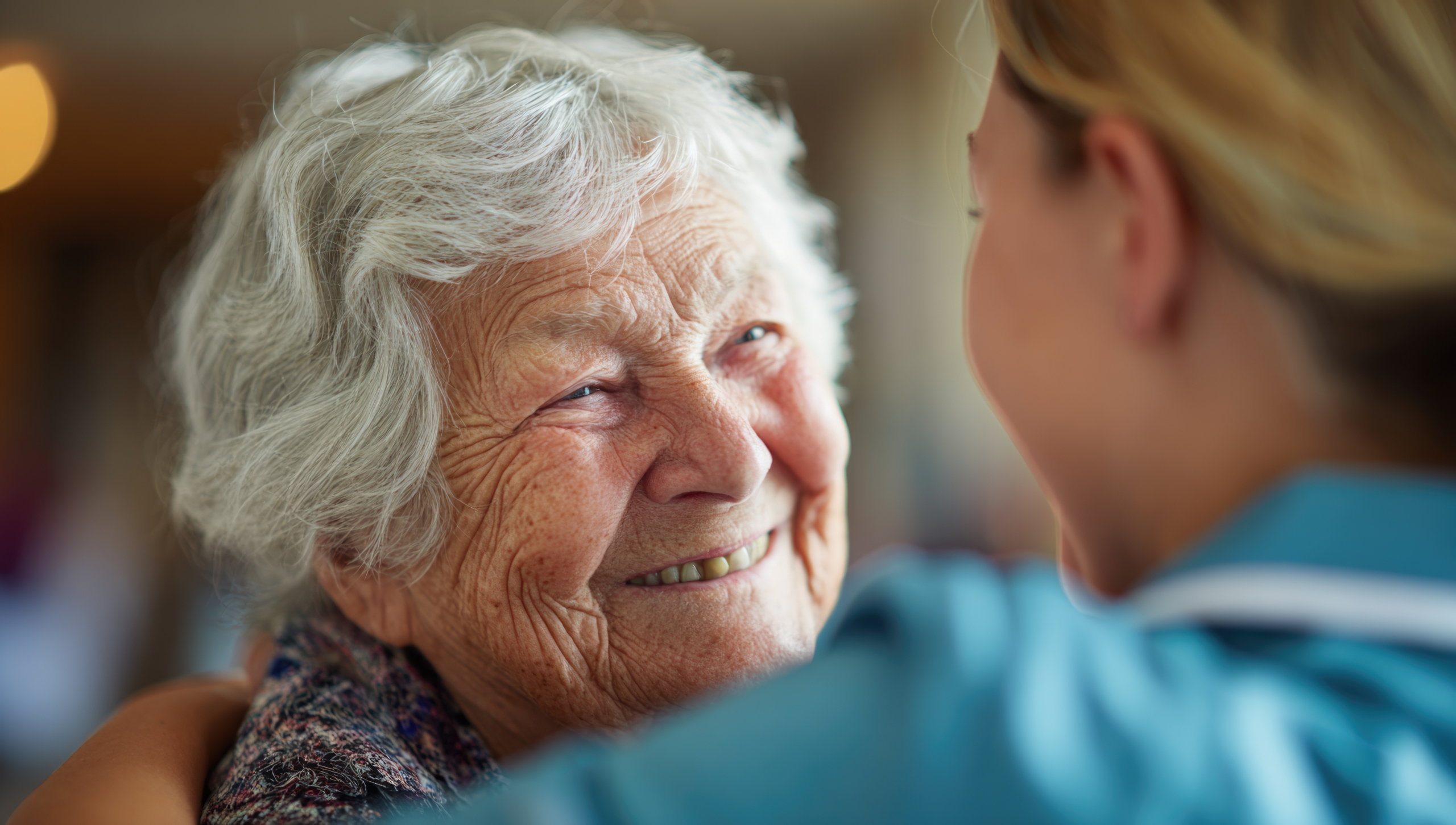 a nurse providing companionship care to grandma a nurse providing companionship care to grandma