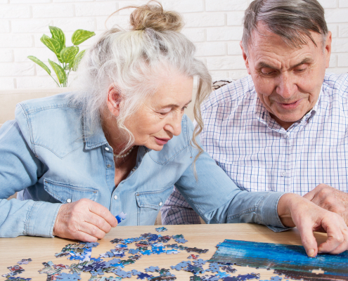 a person with dementia taking cognitive training for dementia
