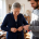 A man providing dementia support at home for an elderly person in Cockerham Lanchashire