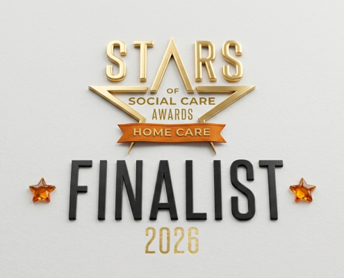 Stars of Social Care 2026 Finalist award showcasing what makes Unique Homecare an award-winning home care provider.