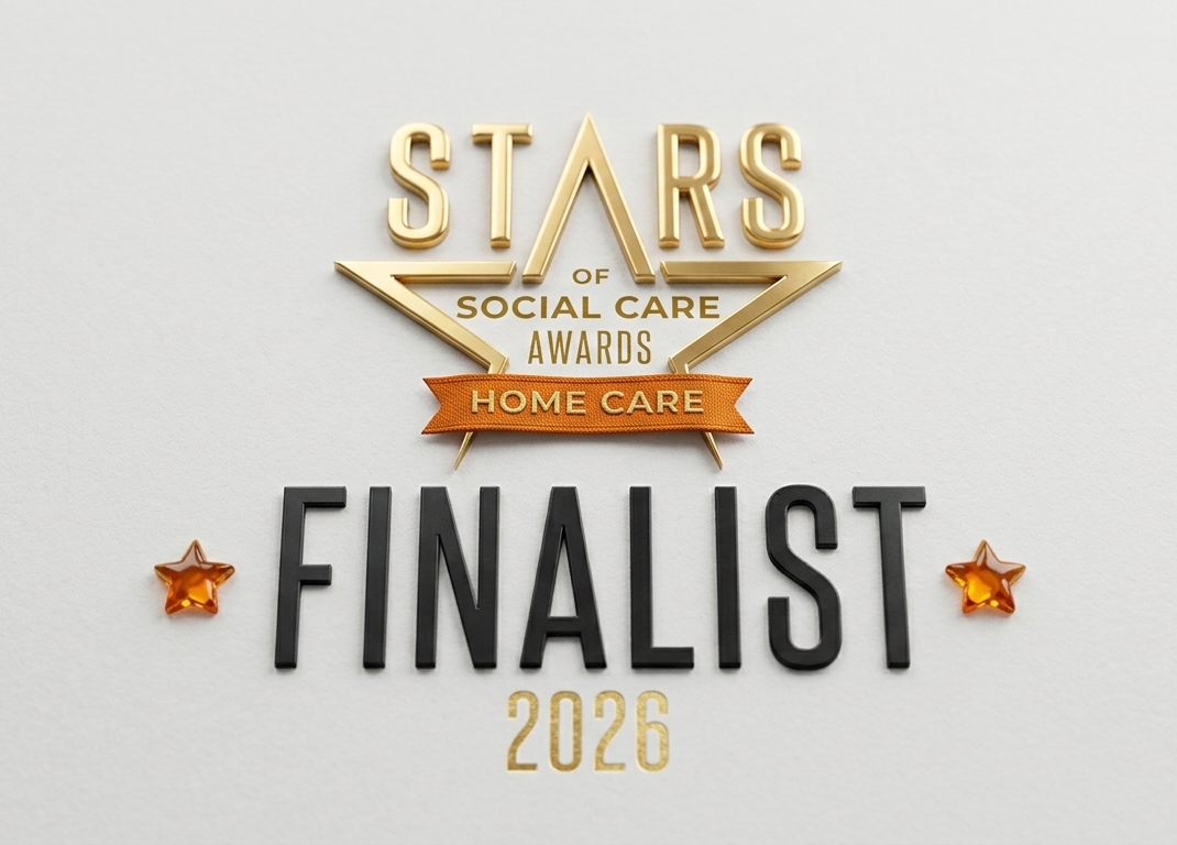 Stars of Social Care 2026 Finalist award showcasing what makes Unique Homecare an award-winning home care provider.